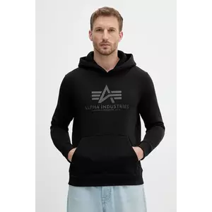 Alpha Industries bluză culoarea negru, cu glugă, cu imprimeu, 146343.515 imagine