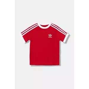 adidas Originals tricou de bumbac pentru copii culoarea rosu, cu imprimeu, JY3748 imagine