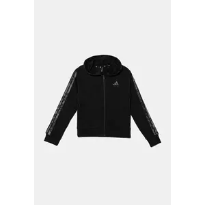 adidas bluză copii culoarea negru, cu glugă, cu imprimeu, KC5418 imagine