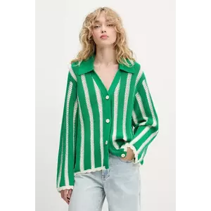 Stine Goya cardigan culoarea verde, SG-PF25-K034-2380 imagine