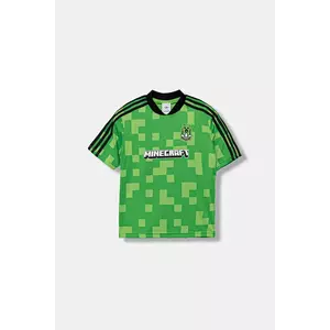 adidas Originals tricou copii MINECRAFT culoarea verde, cu imprimeu, KD9839 imagine