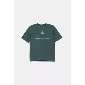adidas tricou de bumbac pentru copii culoarea verde, cu imprimeu, KC5383 imagine