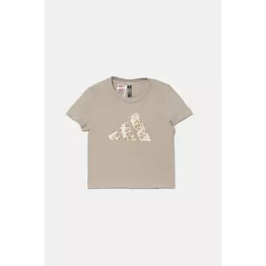 adidas tricou de bumbac pentru copii culoarea bej, KC5450 imagine