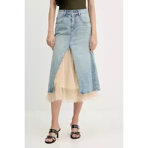 Miss Sixty fusta jeans midi, drept, 6S2KJ15200 imagine