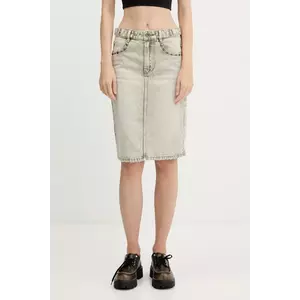 Miss Sixty fusta din bumbac denim culoarea gri, mini, drept, 6S2KJ15300 imagine