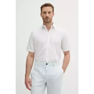 Sisley cămașă de in culoarea alb, cu guler clasic, regular, 51FCSQ03K imagine