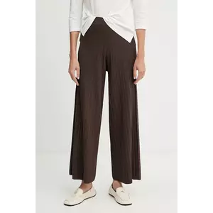 Weekend Max Mara pantaloni SUPERBO culoarea maro, lat, high waist, 2525336011600 imagine