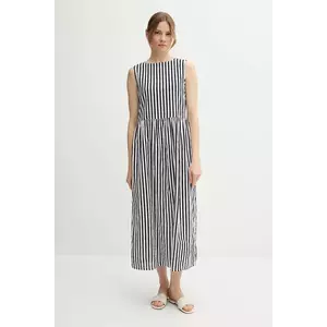United Colors of Benetton rochie din amestec de in culoarea bleumarin, maxi, evazați, 48I5DV0BK imagine