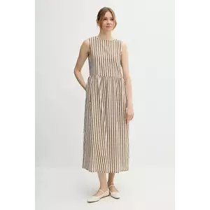 United Colors of Benetton rochie din amestec de in culoarea maro, maxi, evazați, 48I5DV0BK imagine