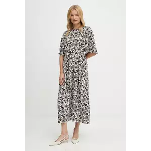 Weekend Max Mara rochie de matase VARESE culoarea maro, maxi, evazați, 2525226051600 imagine