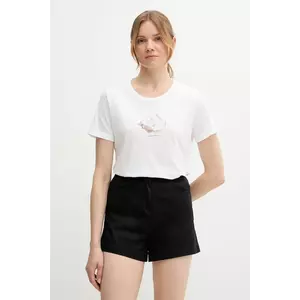 Sisley tricou din bumbac culoarea alb, 35USL107H imagine