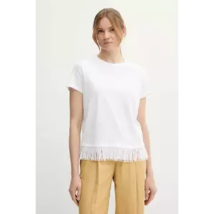 Sisley tricou din bumbac culoarea alb, 3096L107J imagine