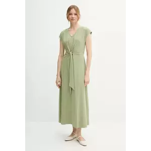 United Colors of Benetton rochie culoarea verde, maxi, evazați, 3FJHDV01T imagine