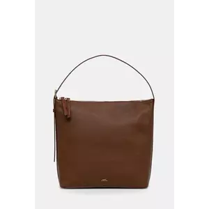 A.P.C. geantă de mână din piele sac vera culoare maro PXCBL.F61902 imagine