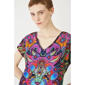 Medicine Tricou din bumbac multicolor pentru femei imagine