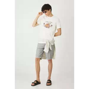 Medicine tricou culoare bej pentru bărbați cu imprimeu imagine
