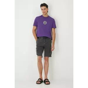 Medicine tricou de bumbac violet bărbătesc cu imprimeu imagine