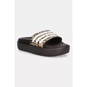 adidas papuci Adilette Platform culoarea maro, cu platforma, JR9234 imagine