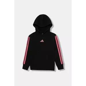 adidas bluză copii culoarea negru, cu glugă, uni, JN2422 imagine