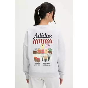 adidas bluză culoarea gri, cu imprimeu, JM4210 imagine