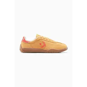 Converse sneakers din piele întoarsă Run Star Trainer culoarea galben, A15089C imagine