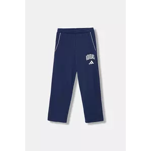 adidas pantaloni de trening pentru copii culoarea bleumarin, cu imprimeu, JM1539 imagine