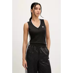 adidas Originals top V-Neck culoarea negru, KD2279 imagine