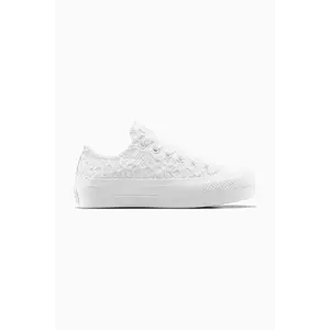 Converse teniși Chuck Taylor All Star Lift culoarea alb, A15005C imagine