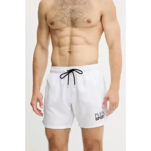 PLEIN SPORT pantaloni scurți de baie culoarea alb, PS25MBM10 imagine