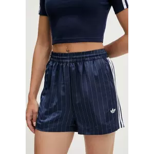 adidas Originals pantaloni scurți Shorts culoarea bleumarin, cu imprimeu, high waist, KD2285 imagine