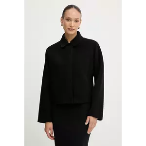 BOSS geacă de lână culoarea negru, de tranziție, 50546091 imagine