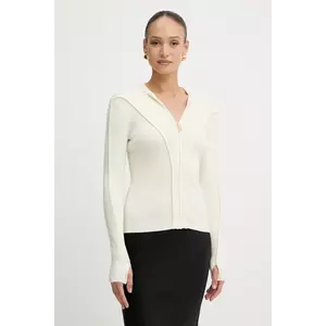 Victoria Beckham cardigan din lână culoarea bej, light, 1325KTP006406A imagine