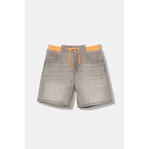 United Colors of Benetton pantaloni scurți din denim pentru copii culoarea gri, talie reglabila, 4AD7G902Y imagine