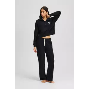 Karl Lagerfeld pantaloni de trening din bumbac culoarea negru, cu imprimeu, A3W44009 imagine