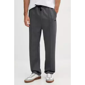 BOSS Green pantaloni culoarea gri, cu imprimeu, 50543145 imagine