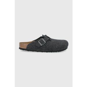 Birkenstock papuci de lana Boston culoarea albastru marin, 160371 imagine