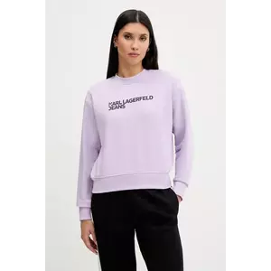 Karl Lagerfeld Jeans bluză culoarea alb, cu imprimeu, A1W20005 imagine