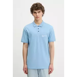 Karl Lagerfeld Jeans polo de bumbac culoarea gri, uni, A2M17094 imagine