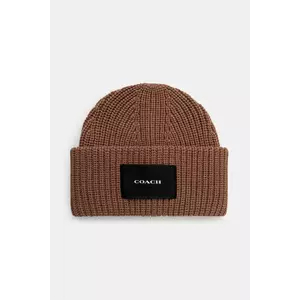 Coach caciula din amestec de lână culoarea negru, din tricot gros, 29CO100424 imagine