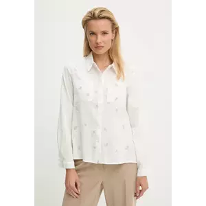 Answear Lab camasa din bumbac culoarea alb, cu guler clasic, relaxed imagine
