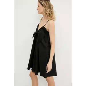 Answear Lab rochie din bumbac culoarea negru, mini, evazati imagine