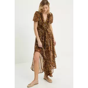 Answear Lab rochie culoarea maro, midi, evazati imagine