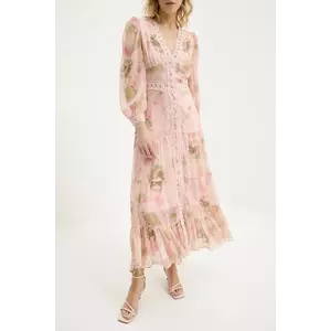 Answear Lab rochie culoarea roz, maxi, evazati imagine