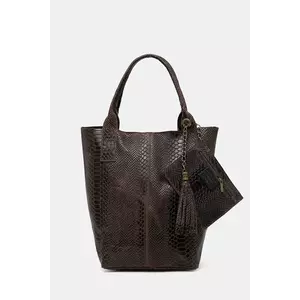Answear Lab poseta de piele culoarea maro imagine