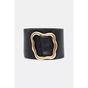 Answear Lab curea de piele culoarea albastru marin imagine
