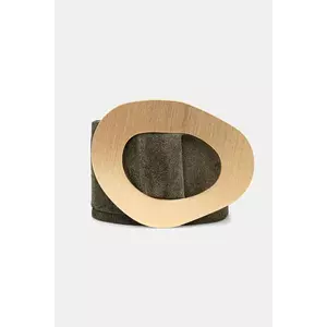 Answear Lab curea din piele intoarsa culoarea verde imagine