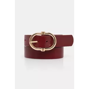 Answear Lab curea de piele culoarea bordo imagine