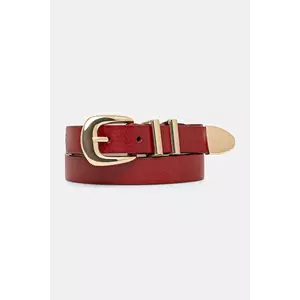 Answear Lab curea de piele culoarea bordo imagine