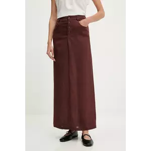 Answear Lab fusta de in culoarea maro, maxi, drept imagine