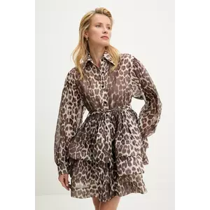 Answear Lab rochie culoarea maro, mini, evazati imagine